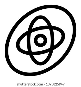 icono de átomo o logotipo símbolo de signo aislado ilustración vectorial de alta calidad estilo negro iconos vectoriales
