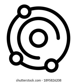 icono de átomo o logotipo símbolo de signo aislado ilustración vectorial de alta calidad estilo negro iconos vectoriales
