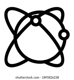 icono de átomo o logotipo símbolo de signo aislado ilustración vectorial de alta calidad estilo negro iconos vectoriales
