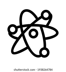 atom icon or logo isolated sign symbol vector illustration - high quality black style vector icons
