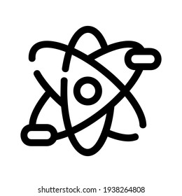 atom icon or logo isolated sign symbol vector illustration - high quality black style vector icons
