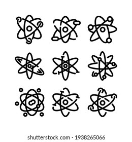 atom icon or logo isolated sign symbol vector illustration - Collection of high quality black style vector icons
