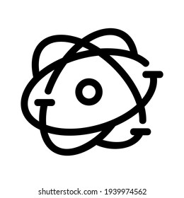 Atom icon or logo isolated sign symbol vector illustration
