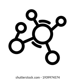 Atom icon or logo isolated sign symbol vector illustration