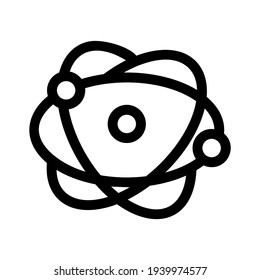 Atom icon or logo isolated sign symbol vector illustration