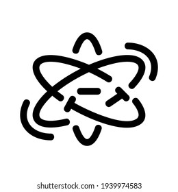 Atom icon or logo isolated sign symbol vector illustration
