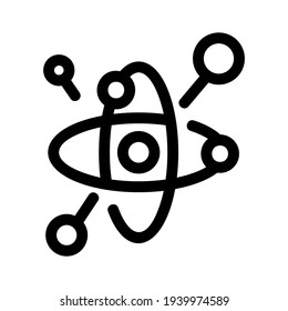Atom icon or logo isolated sign symbol vector illustration