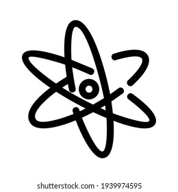 Icono de átomo o logotipo símbolo de signo aislado ilustración vectorial