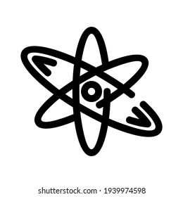 Atom icon or logo isolated sign symbol vector illustration