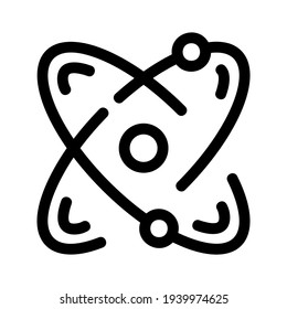 Atom icon or logo isolated sign symbol vector illustration
