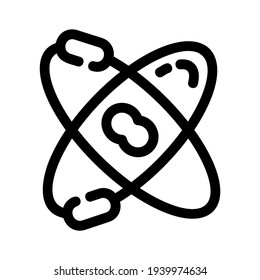 Atom icon or logo isolated sign symbol vector illustration