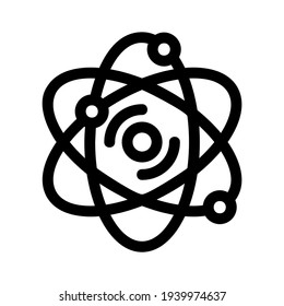 Icono de átomo o logotipo símbolo de signo aislado ilustración vectorial