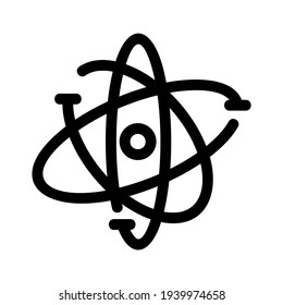 Atom icon or logo isolated sign symbol vector illustration