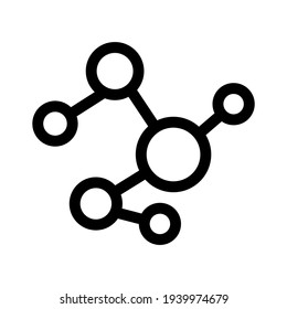 Icono de átomo o logotipo símbolo de signo aislado ilustración vectorial
