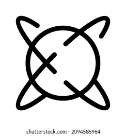 atom icon or logo isolated sign symbol vector illustration - high quality black style vector icons
