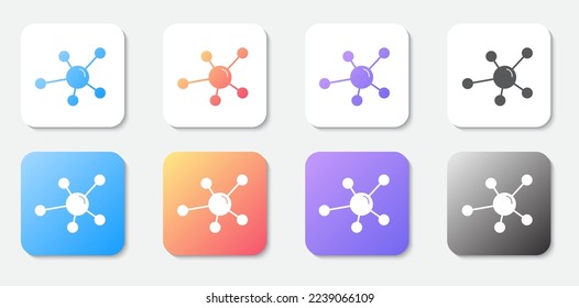Atom icon modern science
technology, science and medical gradient color for web app banner logo - Vector
