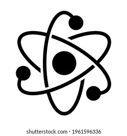 atom icon. molecular sign on white background color editable