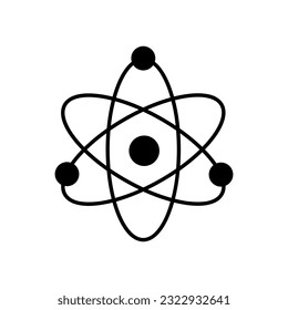 icono de átomo. ilustración del vector de signo molecular en fondo blanco..eps