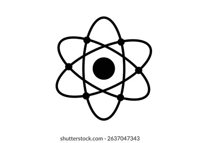 atom icon. Atom Molecule logo vector flat style isolated on white background. Atom icon. Molecule icon.
