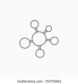 atom icon, molecule vector