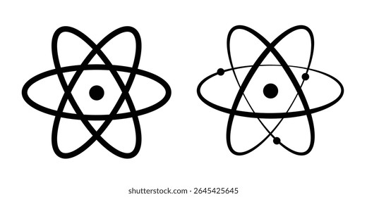 Ícone Atom. Ícone de molécula. ilustração vetorial