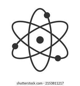 Atom icon. Nuclear energy symbol. Atomic sign. Vector illustration image.
