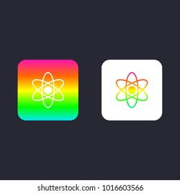 atom icon on a colorful gradient vector design