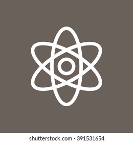 Atom Icon on Dark Gray Color. Eps-10.