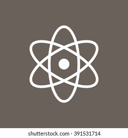 Atom Icon on Dark Gray Color. Eps-10.