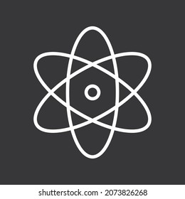 Atom icon on grey background