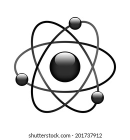 Atom icon on white background. Vector illustration.