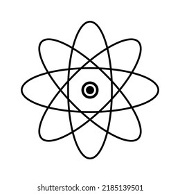 atom icon on white background