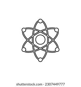 atom icon on a white background, vector illustration