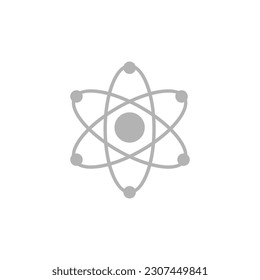 icono de atom en fondo blanco, ilustración vectorial