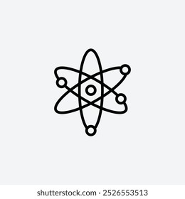 Atom icon on white background