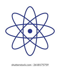 atom icon on white background . 
