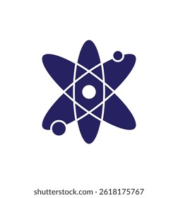 atom icon on white background . 