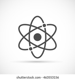 Atom icon on white background