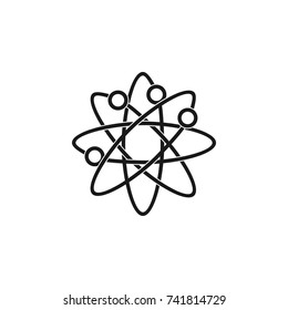 Atom Icon on white background