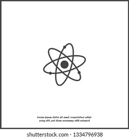 Atom icon on white isolated background. Layers grouped for easy editing illustration. For your design