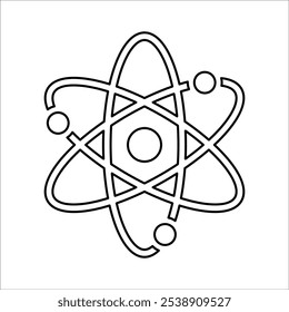 Ícone Atom no estilo de estrutura de tópicos