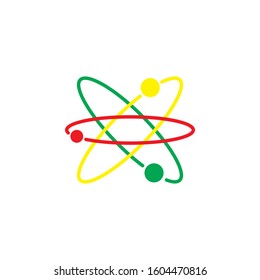 atom icon outline style template. Trendy style, vector eps 10 