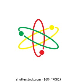 atom icon outline style template. Trendy style, vector eps 10 
