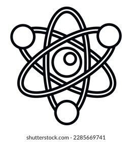 Atom icon outline vector. Medical lab. Medicine experiment