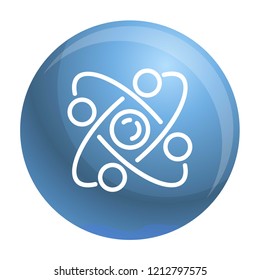 Atom icon. Outline atom vector icon for web design isolated on white background