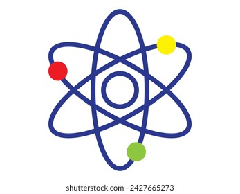 Atom, atom Icon, Science, Science Icon isolated on white background.