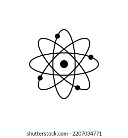 atom icon. science icon. nuclear energy symbol. vector illustration isolated on white background