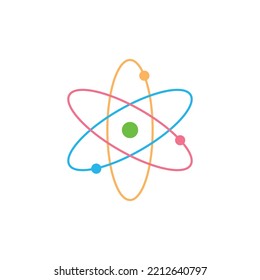 atom icon. science icon. nuclear energy symbol. vector illustration isolated on white background