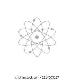 atom icon. science icon. nuclear energy symbol. vector illustration isolated on white background