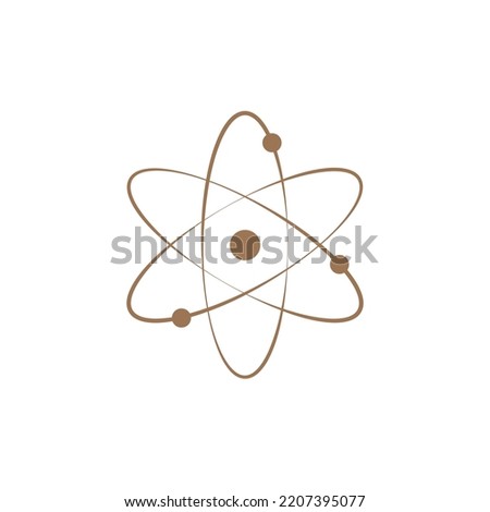 atom icon. science icon. nuclear energy symbol. vector illustration isolated on white background